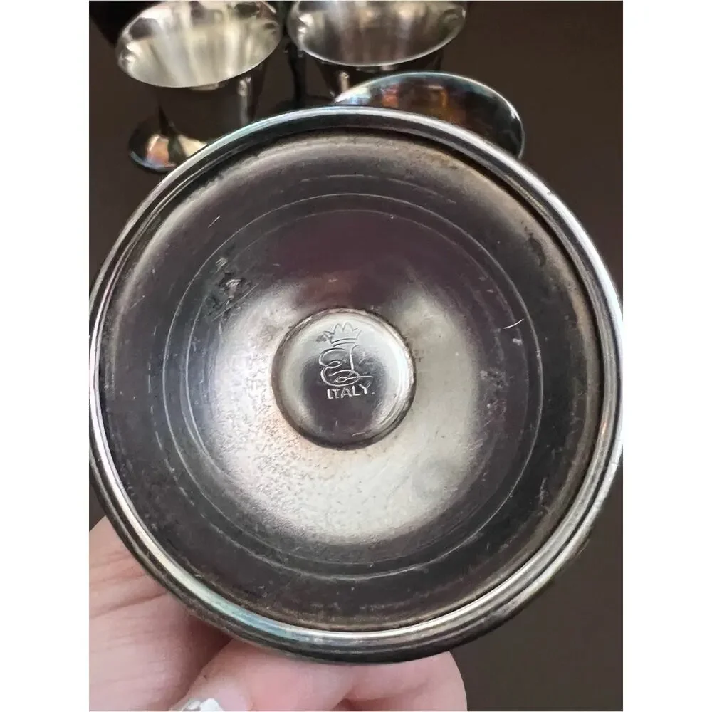 Vintage El de Uberti Italy Silverplate Cups - Set of 7